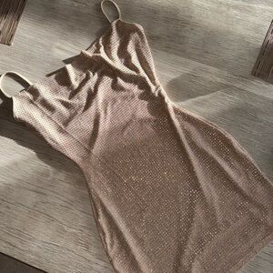Sparkling Tan Dress